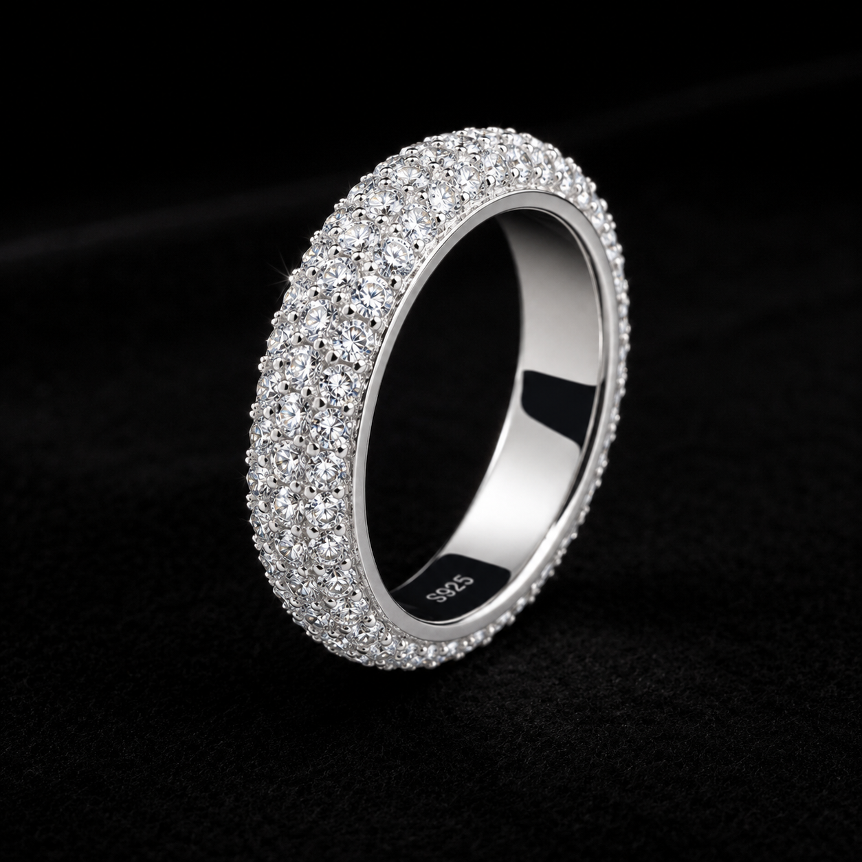 Moissanite Pave Ring