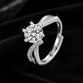 Moissanite Adjustable Ring