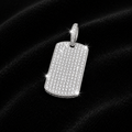 Moissanite Dog Tag Pendant