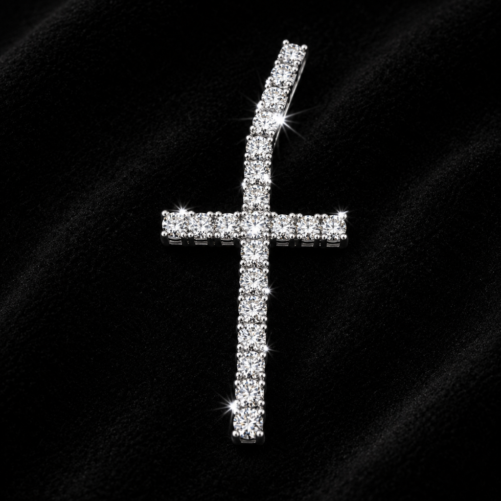 Moissanite Cross Pendant