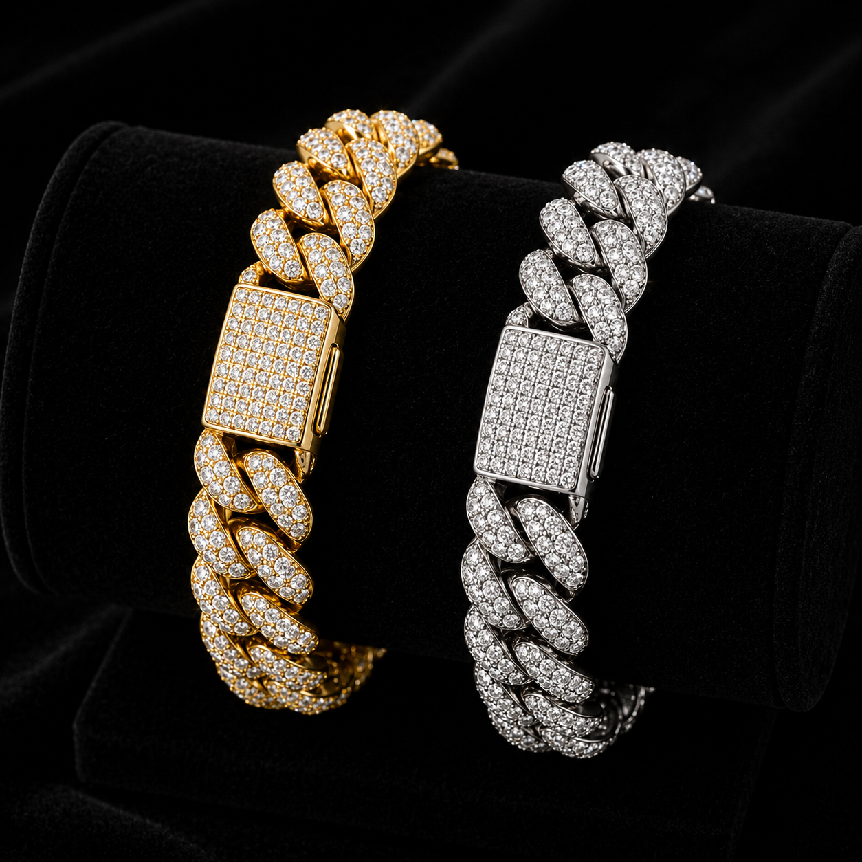 10mm Moissanite Cuban Link Bracelet
