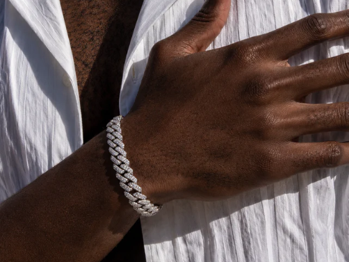 10mm Moissanite Cuban Link Bracelet