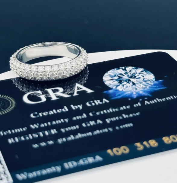Moissanite Pave Ring